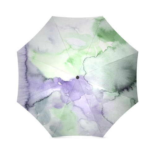 green purple watercolor Foldable Umbrella (Model U01)