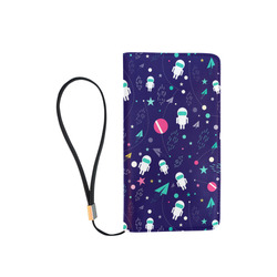 Cute Doodle Astronauts Men's Clutch Purse （Model 1638）