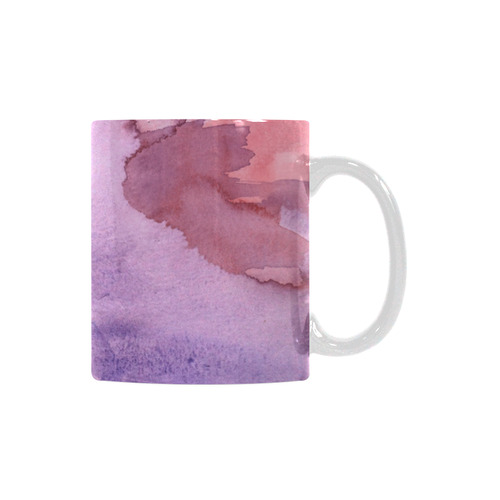 purple red watercolor White Mug(11OZ)