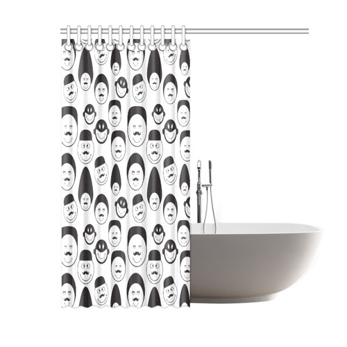 funny emotional faces Shower Curtain 60"x72"