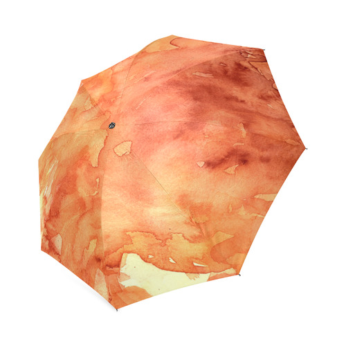 orange red watercolor Foldable Umbrella (Model U01)