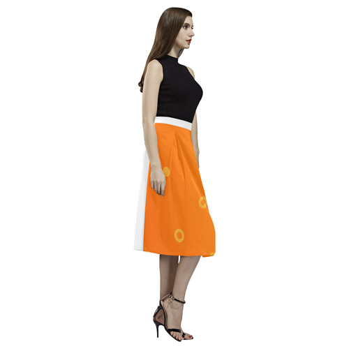 Luxury Summer skirt / ORANGE 2017 Collection Aoede Crepe Skirt (Model D16)