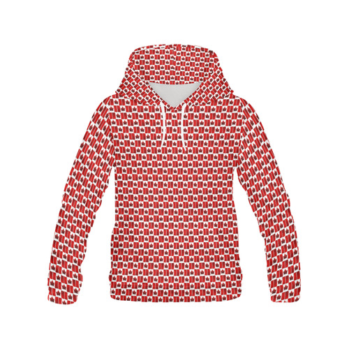 Canadian Flag Hoodies All Over Print Hoodie for Women (USA Size) (Model H13)