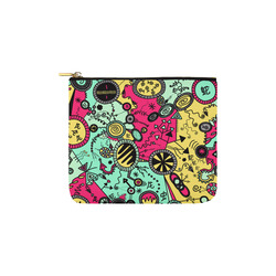 Comic Doodle Illustration in Colour Carry-All Pouch 6''x5''