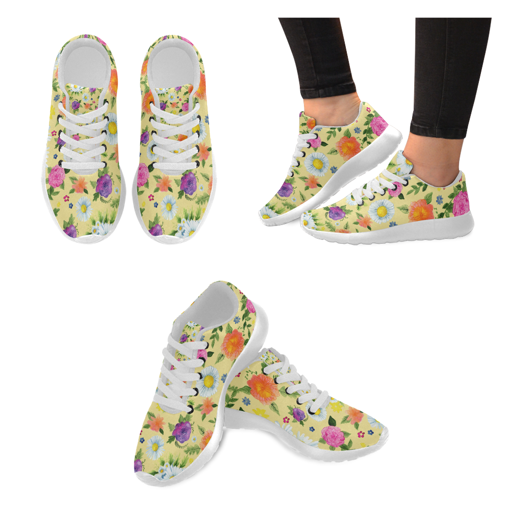 Daisy and Flowers Women’s Running Shoes (Model 020)