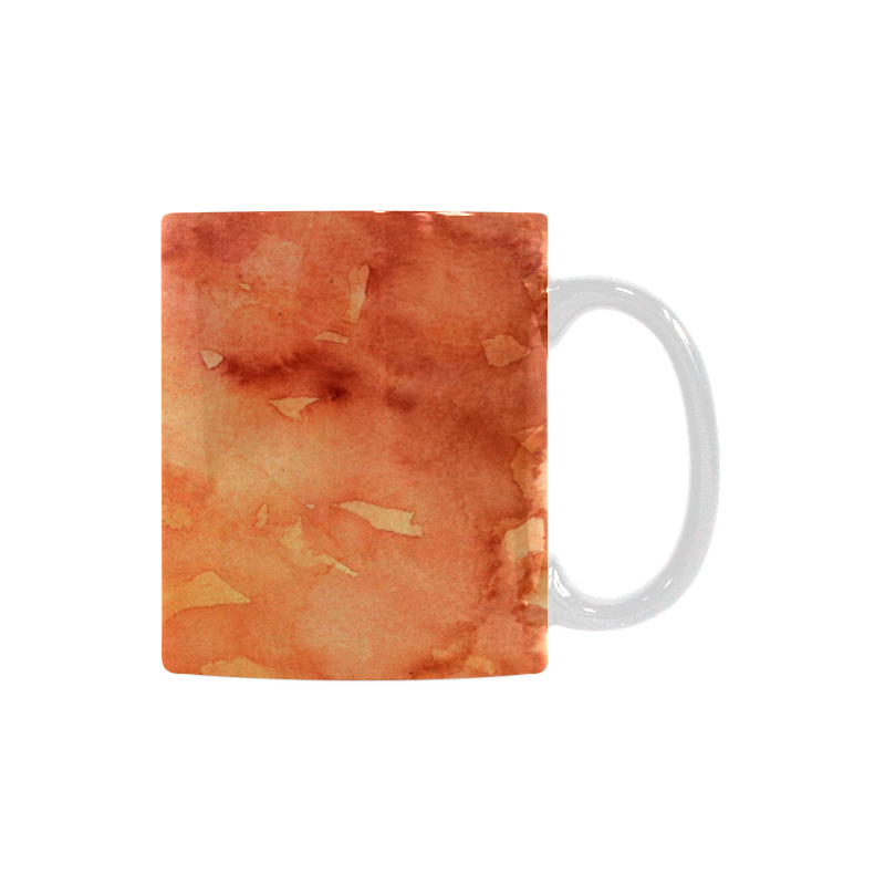 orange red watercolor White Mug(11OZ)