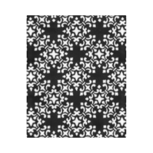 Black and White Damask Duvet Cover 86"x70" ( All-over-print)