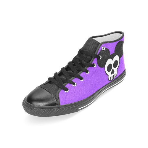 Goth Mickey Purple High Tops Women's Classic High Top Canvas Shoes (Model 017)