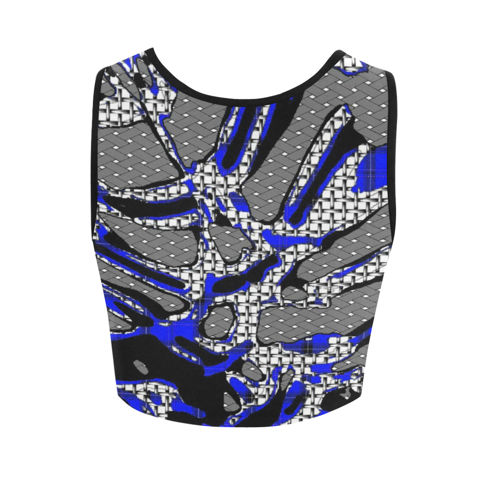 Abstract Pattern Mix 4B by FeelGood Women's Crop Top (Model T42)