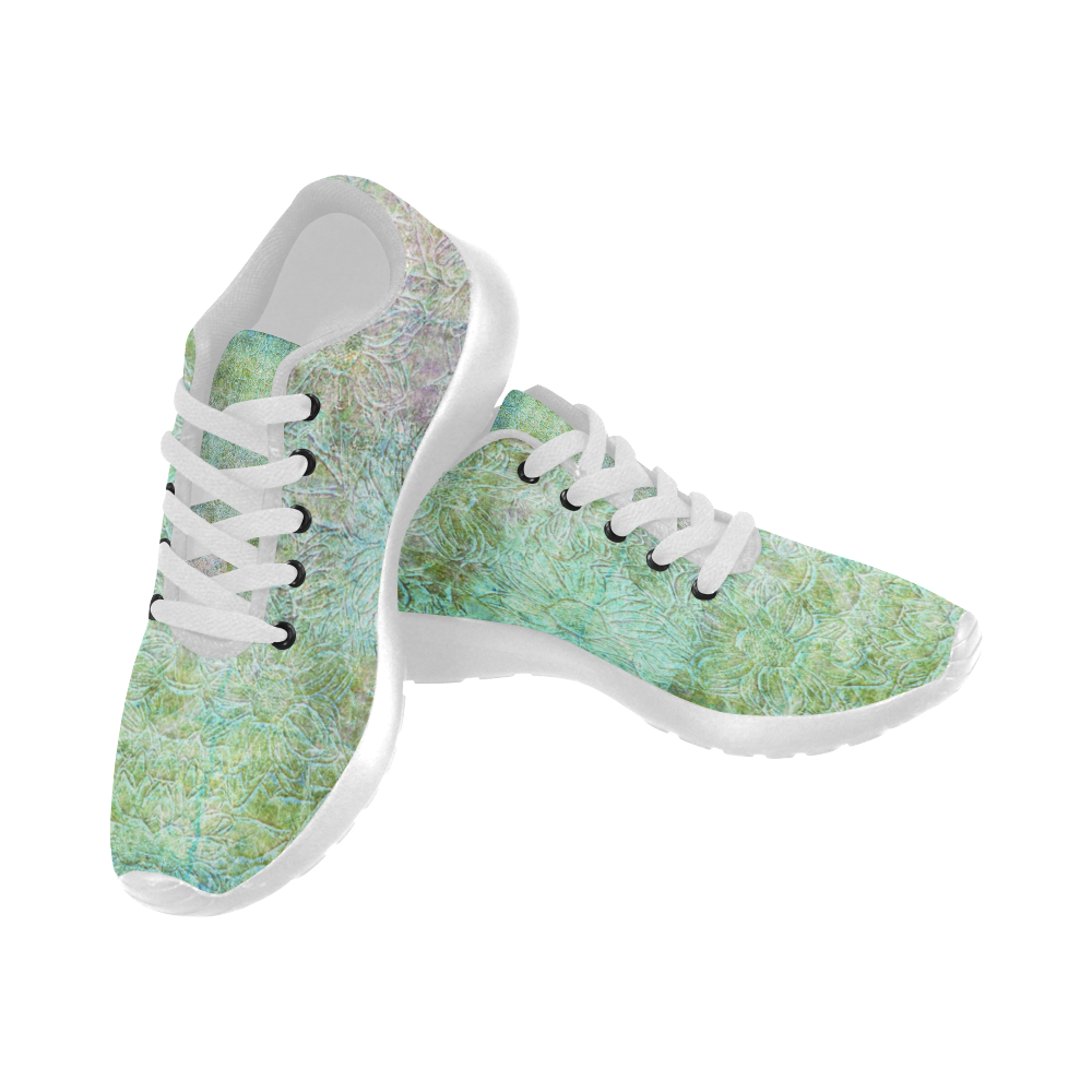 Flowers Sing - Green Women’s Running Shoes (Model 020)