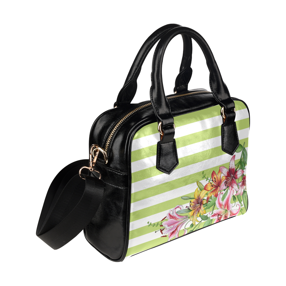 Flower Lillies Shoulder Handbag (Model 1634)