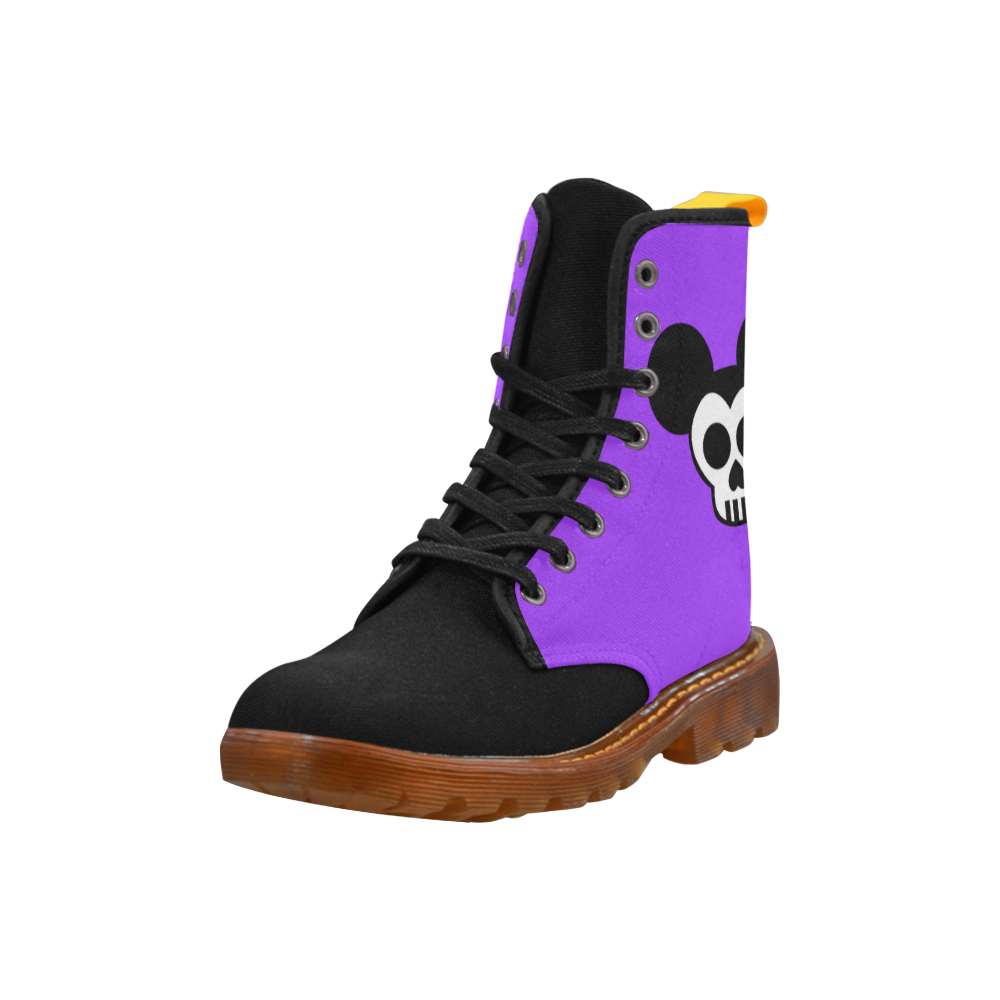 Goth Mickey Purple Boots Martin Boots For Women Model 1203H