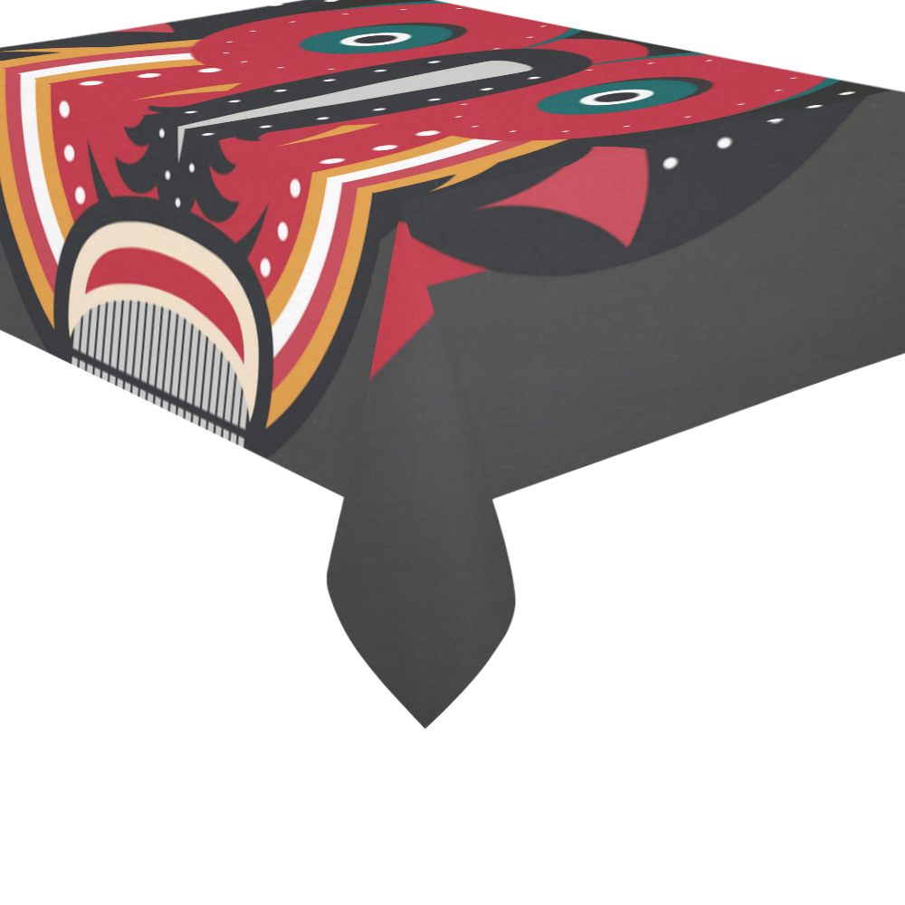 Ethnic African Tribal Art Cotton Linen Tablecloth 60"x 84"