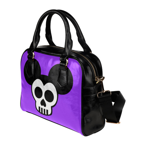 Goth Mickey Purse Purple Shoulder Handbag (Model 1634)