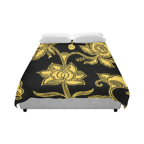 Primrose Yellow Floral Duvet Cover 86"x70" ( All-over-print)