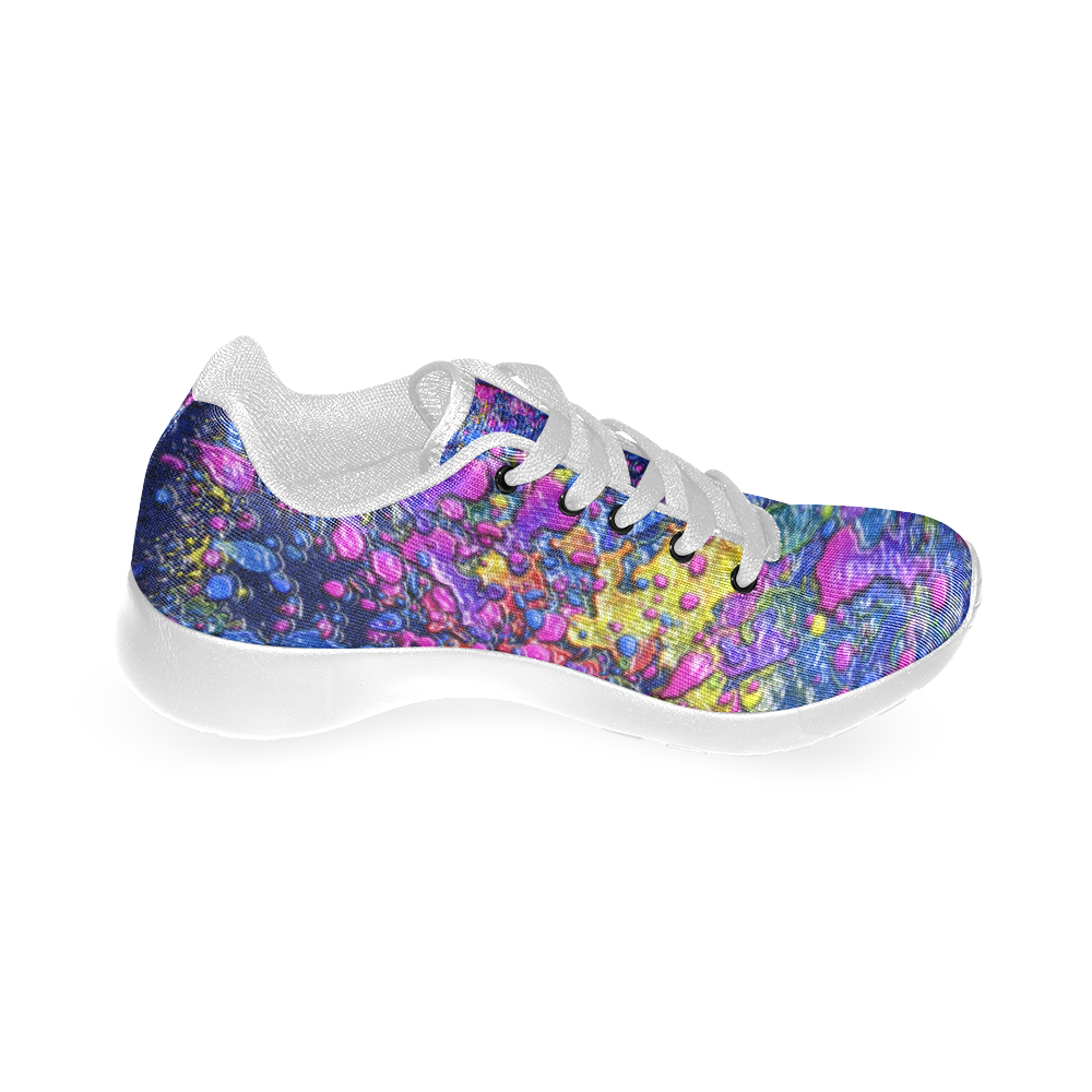 Splattered Blue Paint Women’s Running Shoes (Model 020)