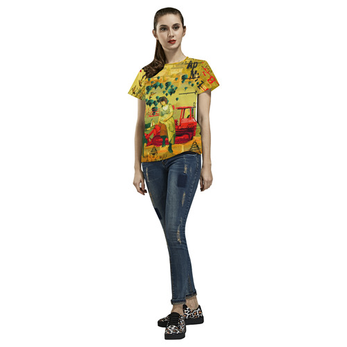 HERE, TAKE IT All Over Print T-Shirt for Women (USA Size) (Model T40)