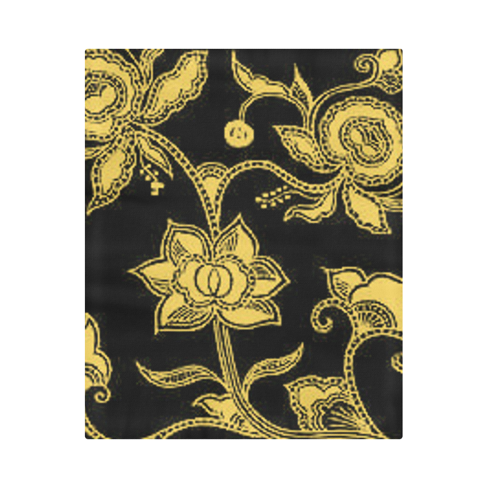 Primrose Yellow Floral Duvet Cover 86"x70" ( All-over-print)