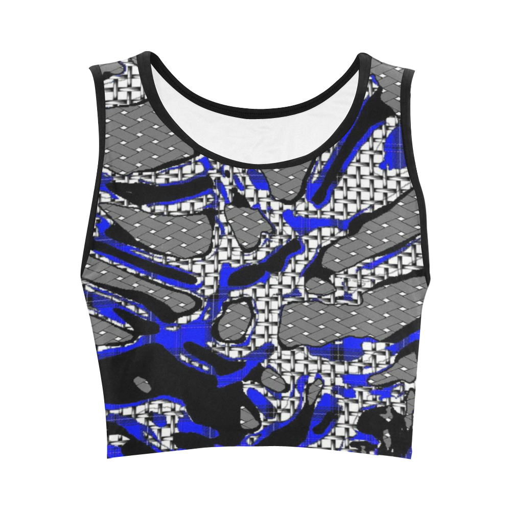 Abstract Pattern Mix 4B by FeelGood Women's Crop Top (Model T42)
