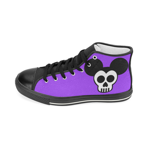 Goth Mickey Purple High Tops Women's Classic High Top Canvas Shoes (Model 017)