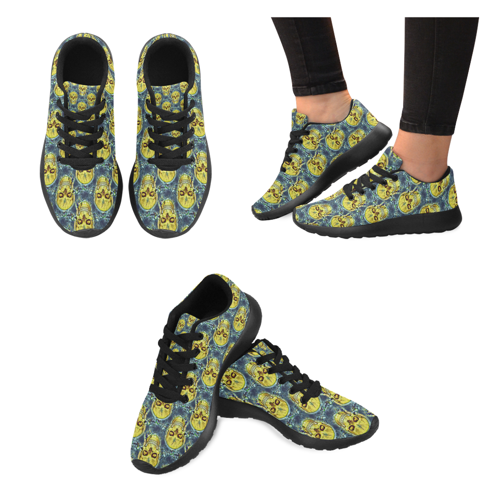 funny skull pattern A by JamColors Women’s Running Shoes (Model 020)
