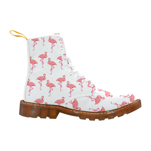 Pink Flamingos Pattern Womens Boots Martin Boots For Women Model 1203H