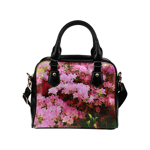 Pink Flowers Shoulder Handbag (Model 1634)