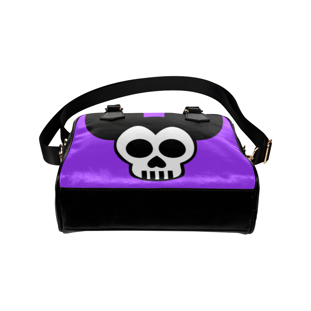 Goth Mickey Purse Purple Shoulder Handbag (Model 1634)