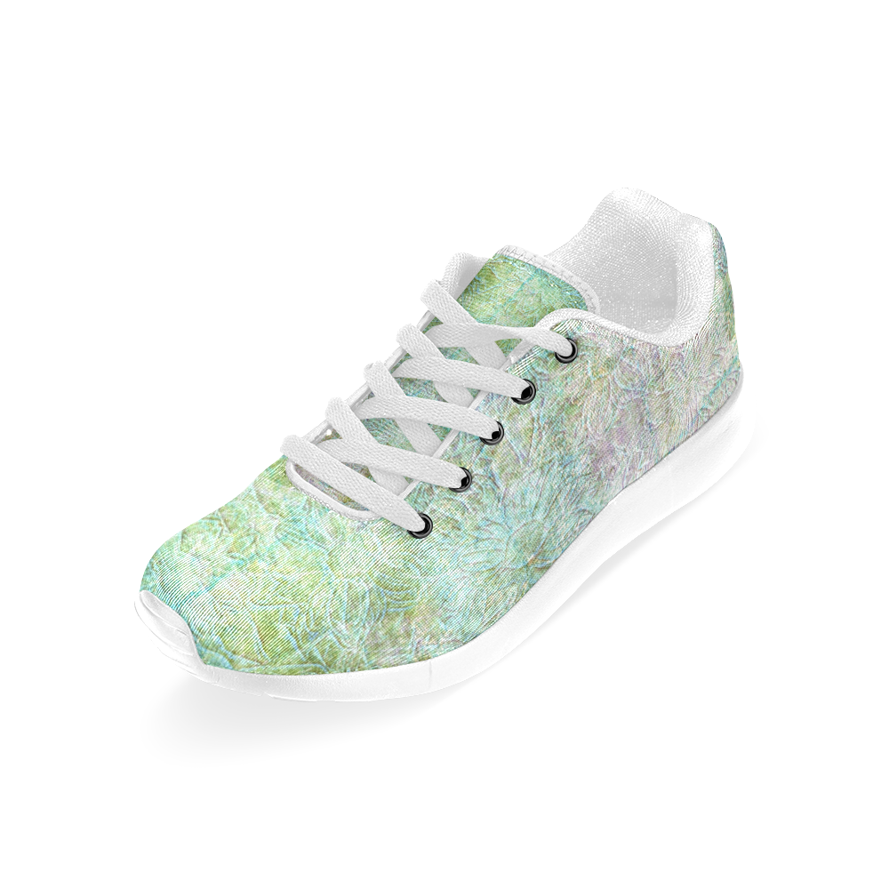 Flowers Sing - Green Women’s Running Shoes (Model 020)