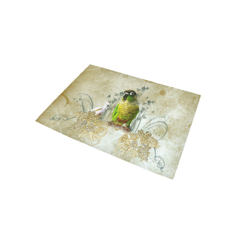Sweet parrot with floral elements Area Rug 5'x3'3''