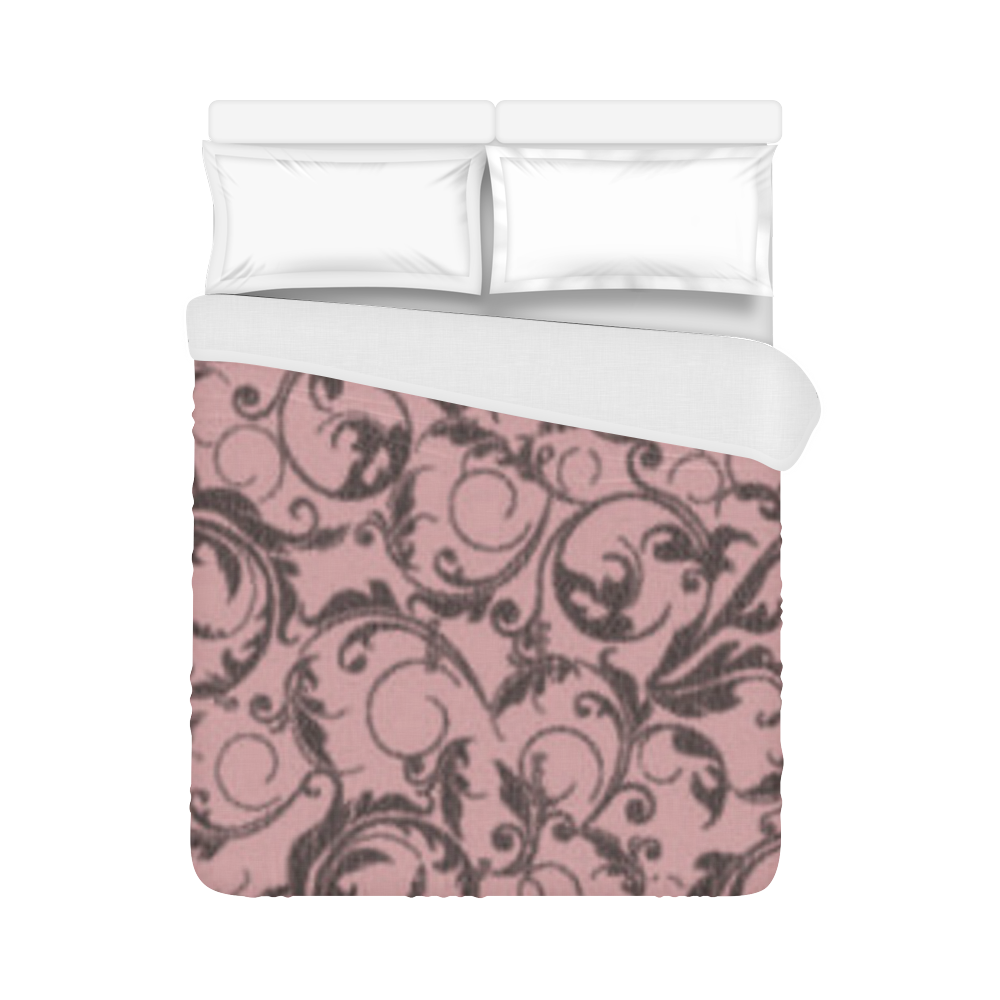 Bridal Rose Swirls Duvet Cover 86"x70" ( All-over-print)