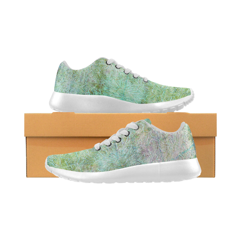 Flowers Sing - Green Women’s Running Shoes (Model 020)