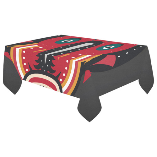 Ethnic African Tribal Art Cotton Linen Tablecloth 60"x 104"