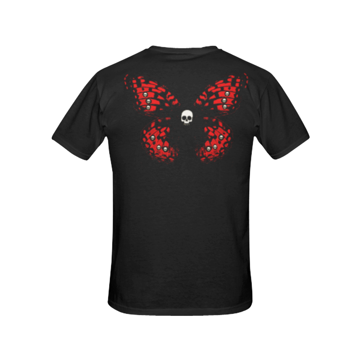 Skully Butterfly All Over Print T-Shirt for Women (USA Size) (Model T40)
