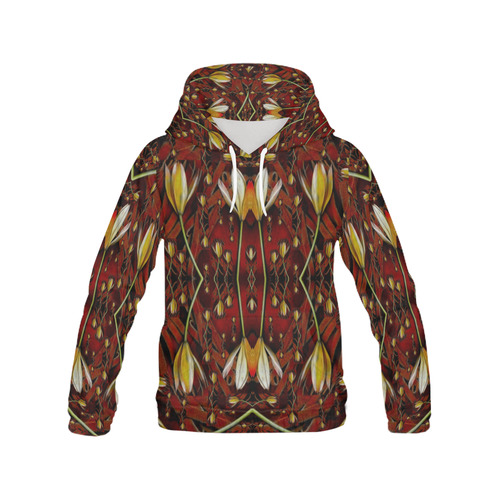fantasy flowers and leather in a world of harmony All Over Print Hoodie for Women (USA Size) (Model H13)