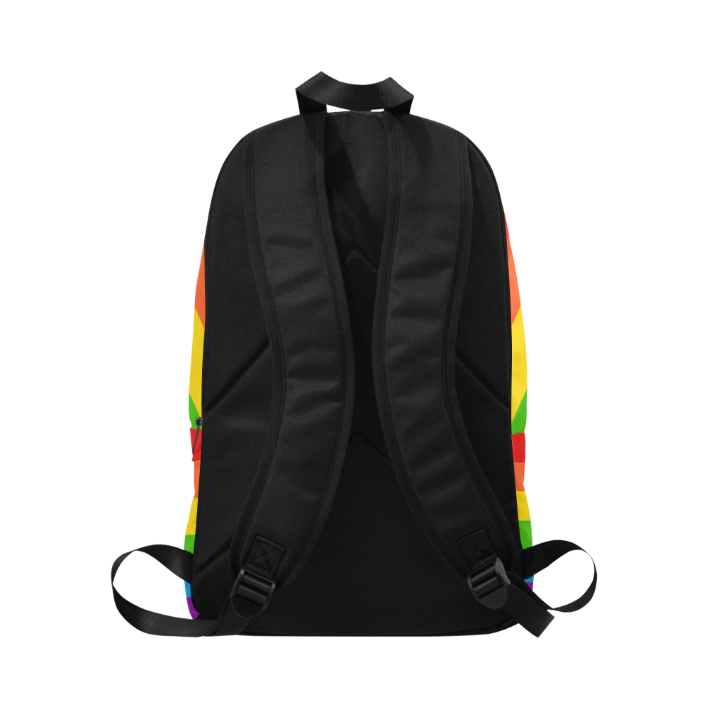 Rainbow Stripes Fabric Backpack for Adult (Model 1659)