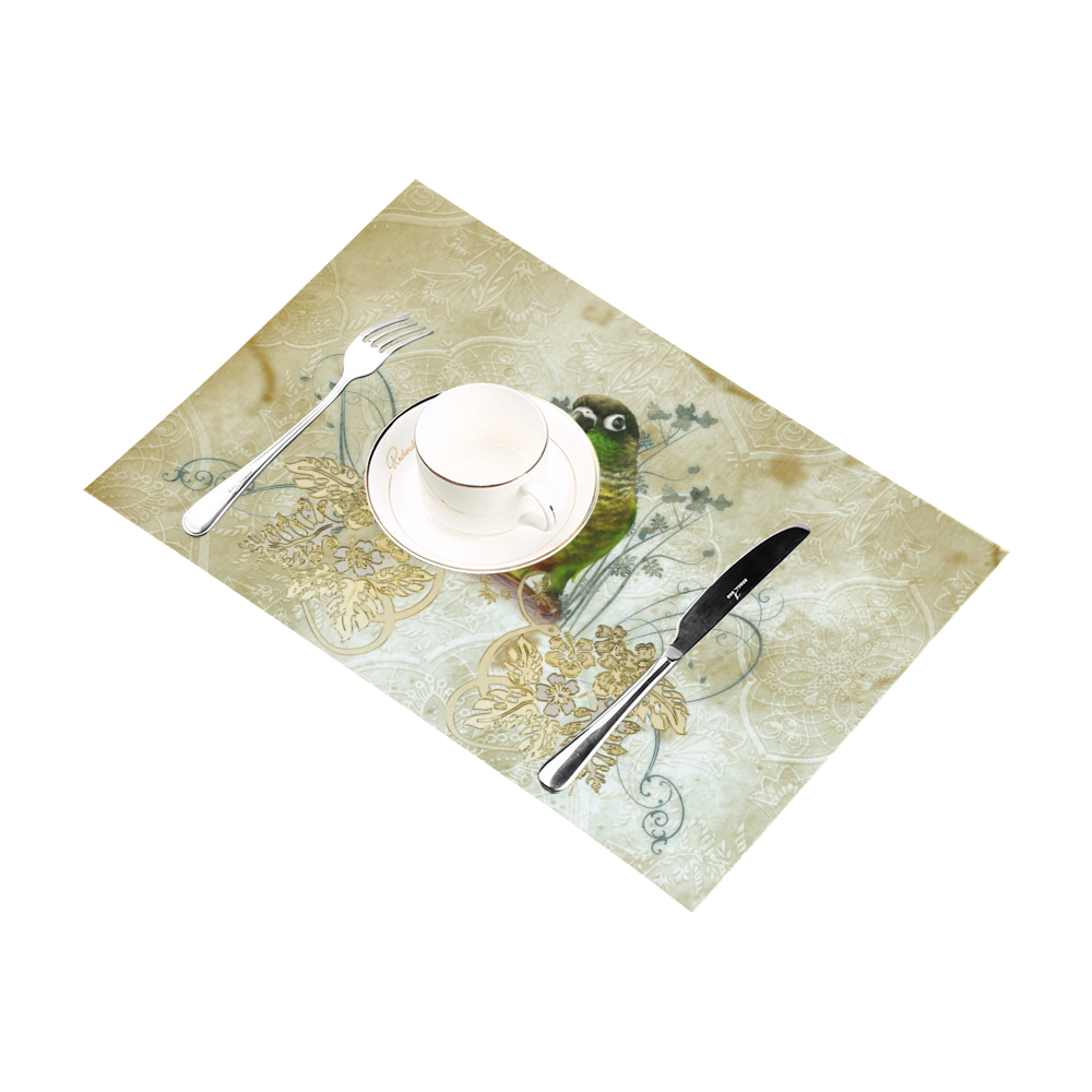 Sweet parrot with floral elements Placemat 12’’ x 18’’ (Set of 6)