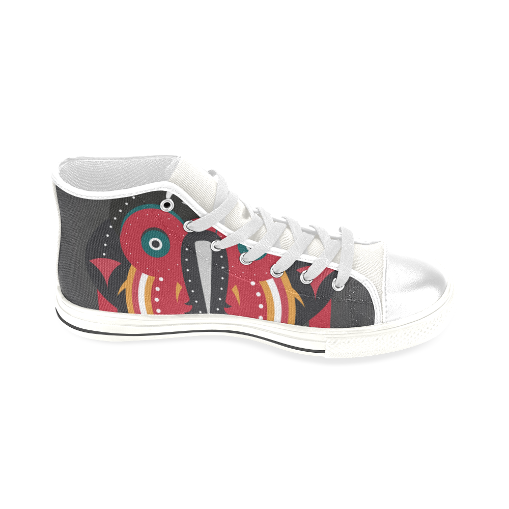 Ethnic African Tribal Art Men’s Classic High Top Canvas Shoes (Model 017)