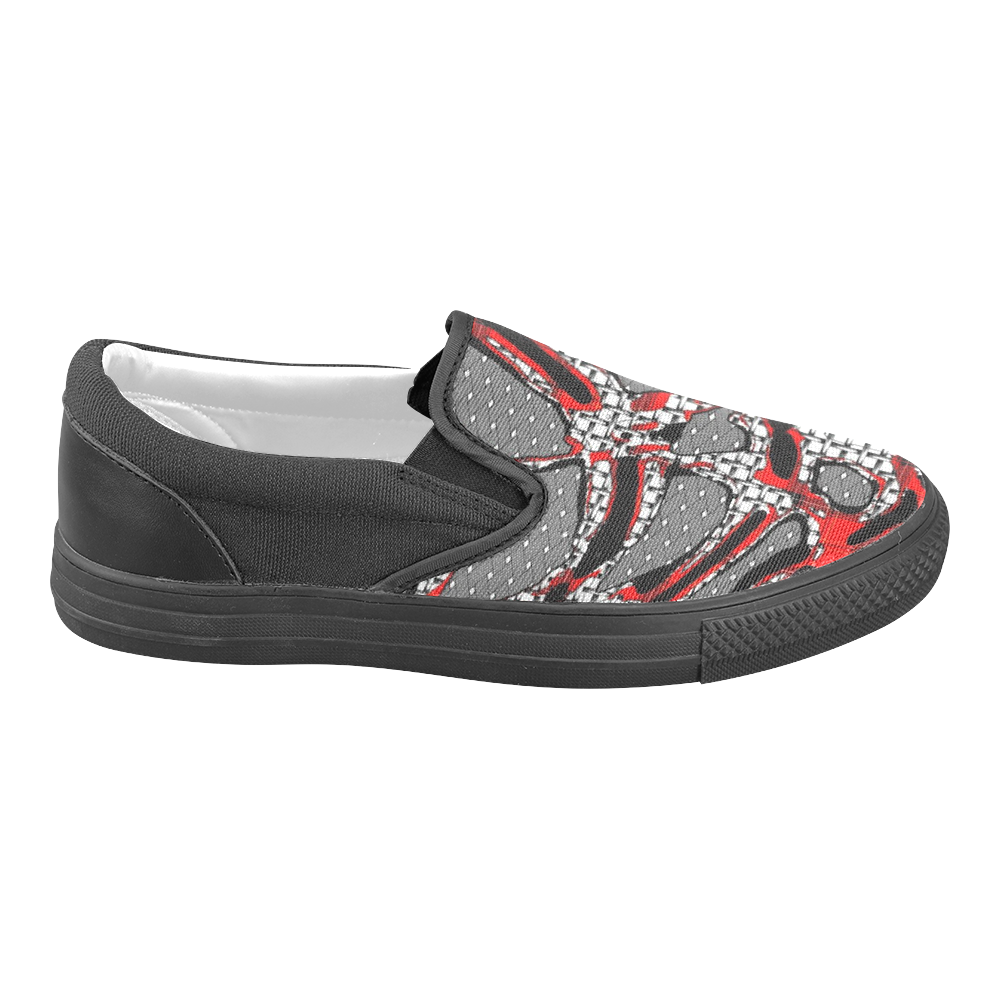 Abstract Pattern Mix 4A by FeelGood Women's Unusual Slip-on Canvas Shoes (Model 019)