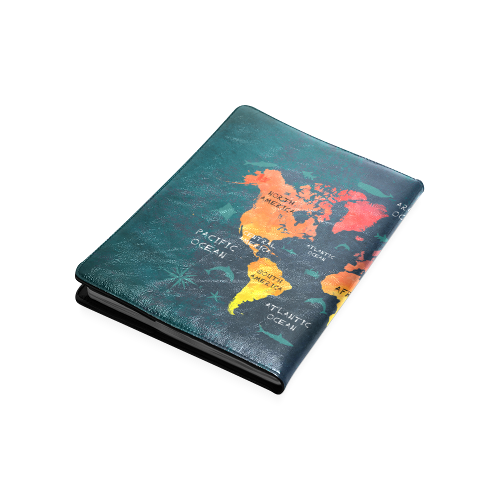 world map Custom NoteBook B5 | ID: D1526329