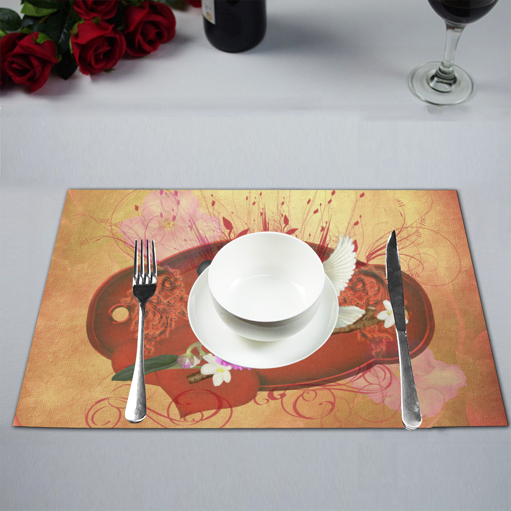 Wonderful dove couple Placemat 12’’ x 18’’ (Set of 4)