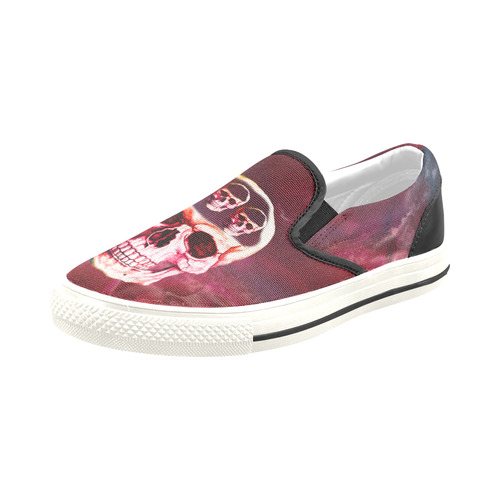 Funny Skulls Men's Slip-on Canvas Shoes (Model 019)