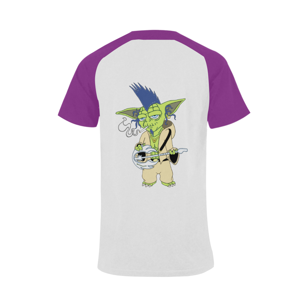 The Light Side Of The Force Blue Purple Men's Raglan T-shirt Big Size (USA Size) (Model T11)