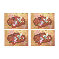 Wonderful dove couple Placemat 12’’ x 18’’ (Four Pieces)