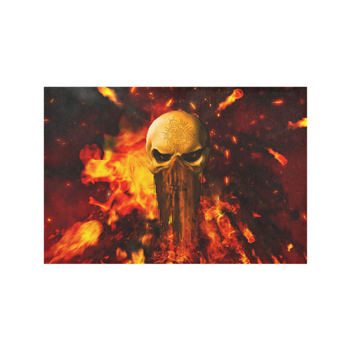 Amazing skull with fire Placemat 12’’ x 18’’ (Set of 2)