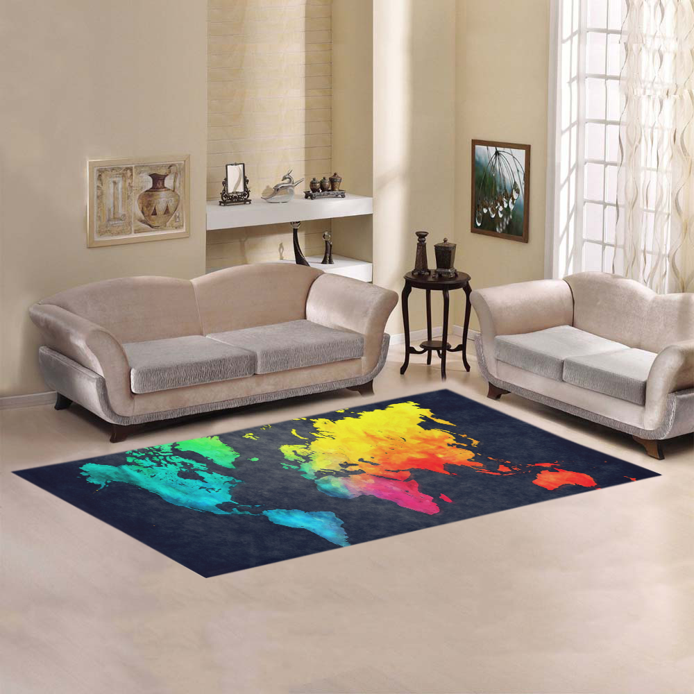 world map Area Rug 7'x3'3'' | ID: D1527053