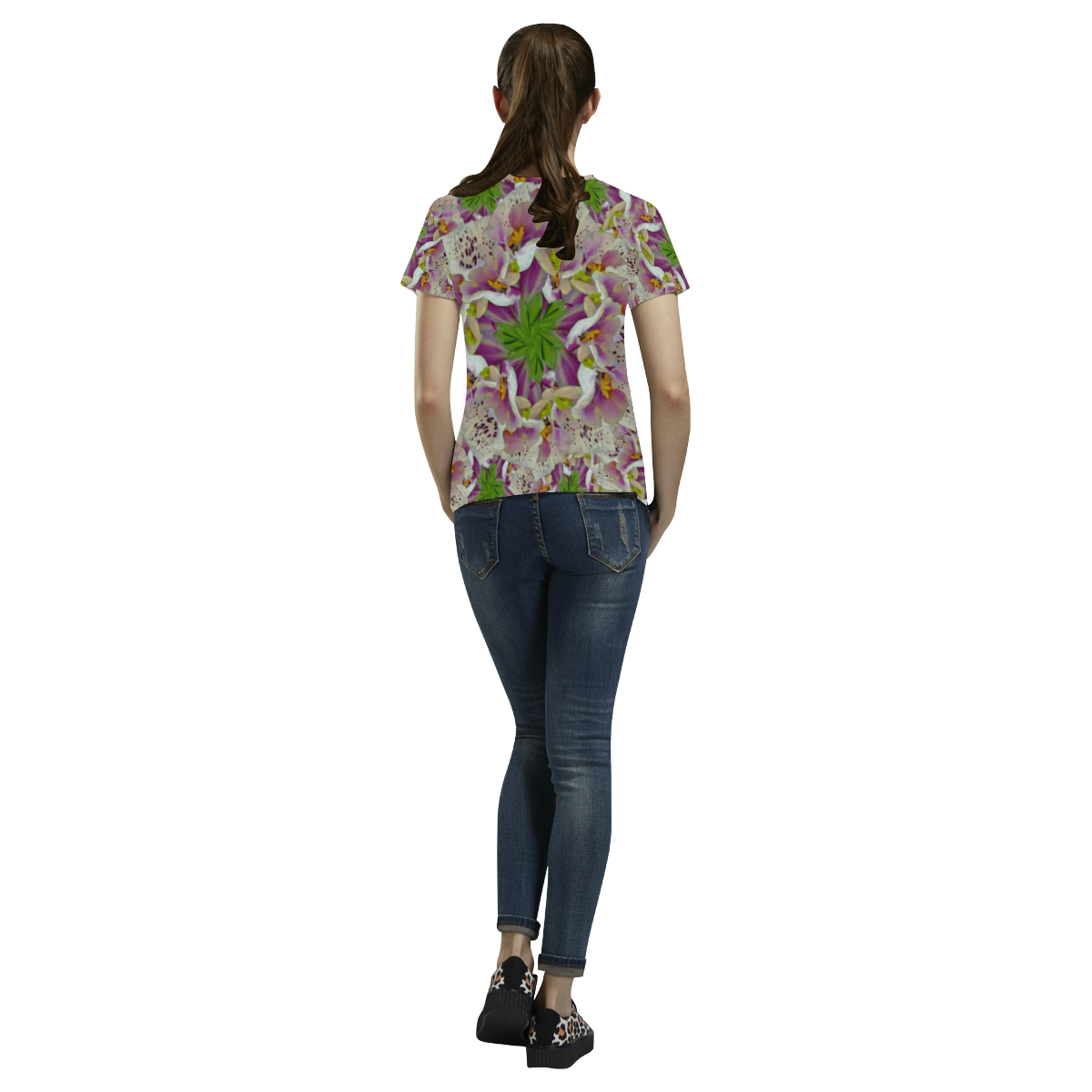 Digitalis Purpurea Flora All Over Print T-Shirt for Women (USA Size) (Model T40)