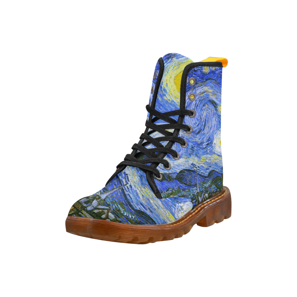 Van Gogh Starry Night Martin Boots For Women Model 1203H
