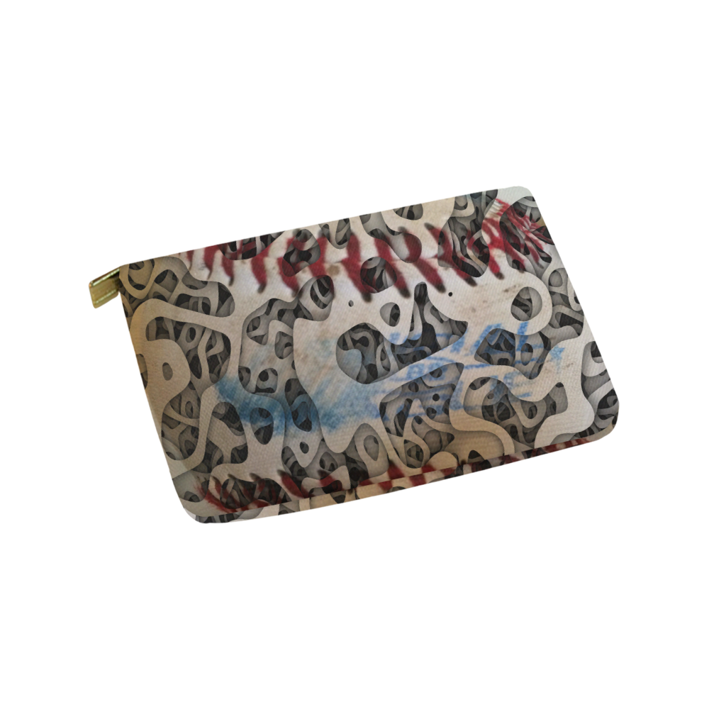Baseball Squiggles Carry-All Pouch 9.5''x6''