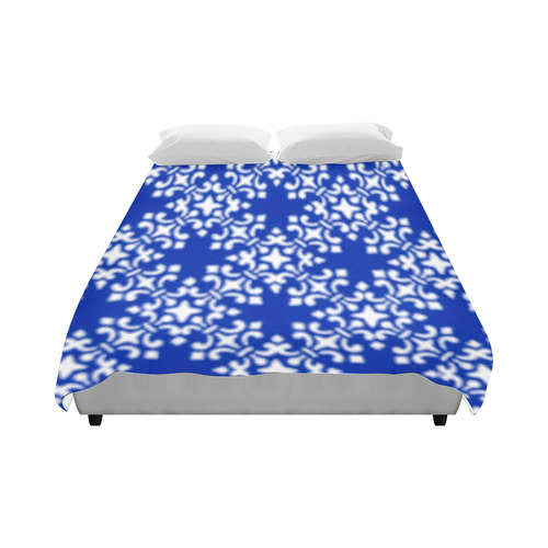 Sapphire Blue Damask Duvet Cover 86"x70" ( All-over-print)